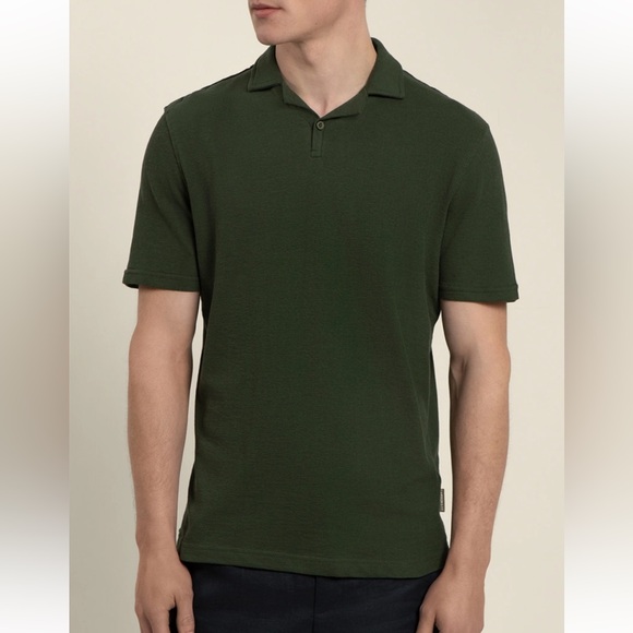 Larsson & Co Other - Larsson & Co Green Textured Resort Collar Polo Large
